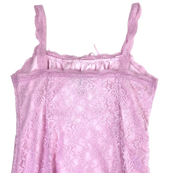 Forever 21 Short LE Lace Pink Blossom Mini Dress Large NWT - Picture 11 of 12